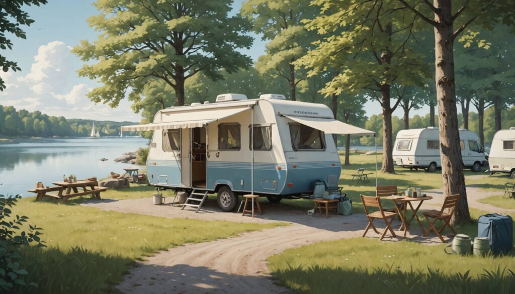 solskydd markis husvagn